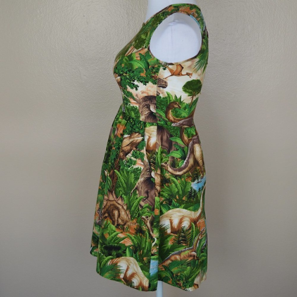 Retrolicious Dinosaur Printed Dress XS - Picture 5 of 8